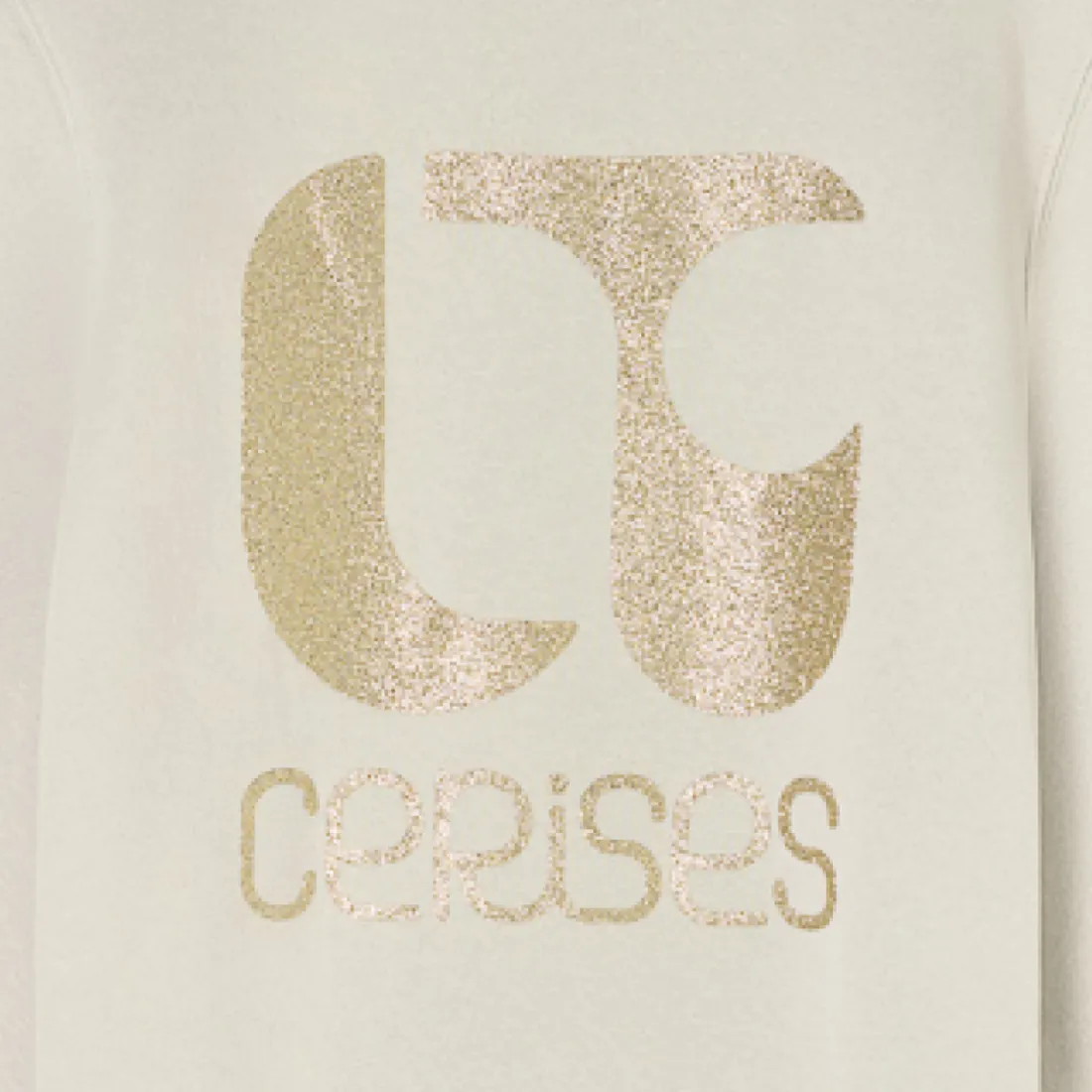 Sweat-Shirt à monogramme brillant PAOLO gris en coton Yule