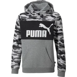 Sweatshirt à motif camouflage en coton ESS+ CAMO gris