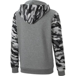 Sweatshirt à motif camouflage en coton ESS+ CAMO gris