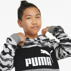 Sweatshirt à motif camouflage en coton ESS+ CAMO gris