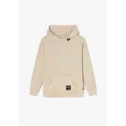 Sweat-Shirt capuche garçon ANIBO beige en coton
