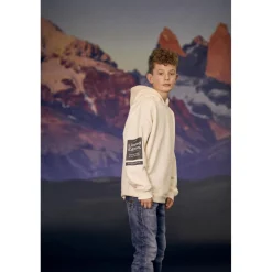 Sweat-Shirt capuche garçon BRUNOBO blanc en coton