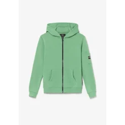 Sweat-Shirt capuche garçon HODAIBO vert en coton