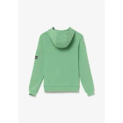Sweat-Shirt capuche garçon HODAIBO vert en coton