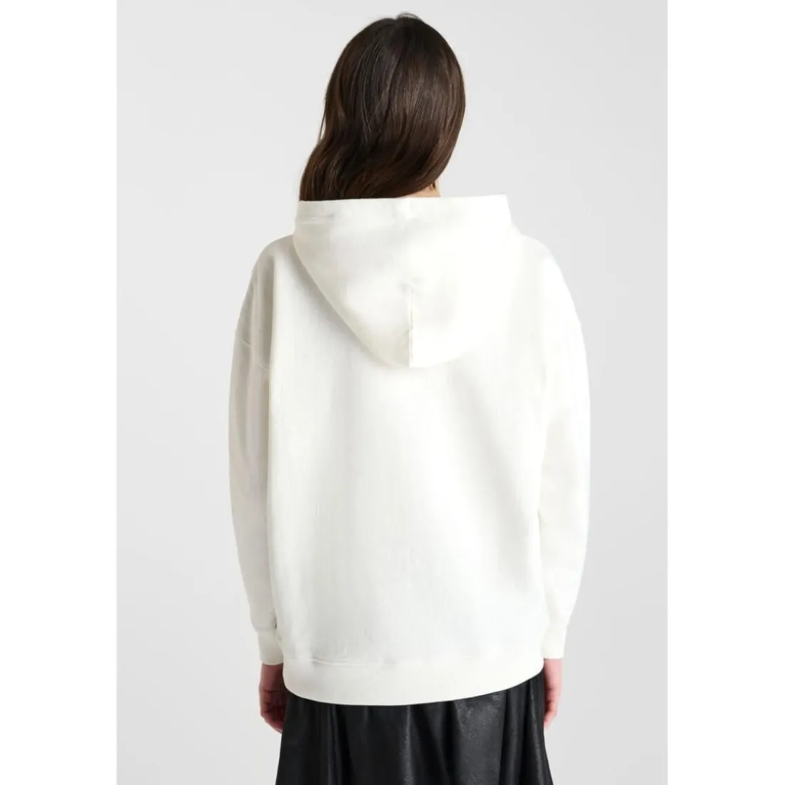 Sweat-Shirt capuche KEIRAGI blanc en coton Lily