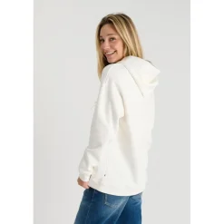 Sweat-Shirt capuche SAMIGI beige June en coton