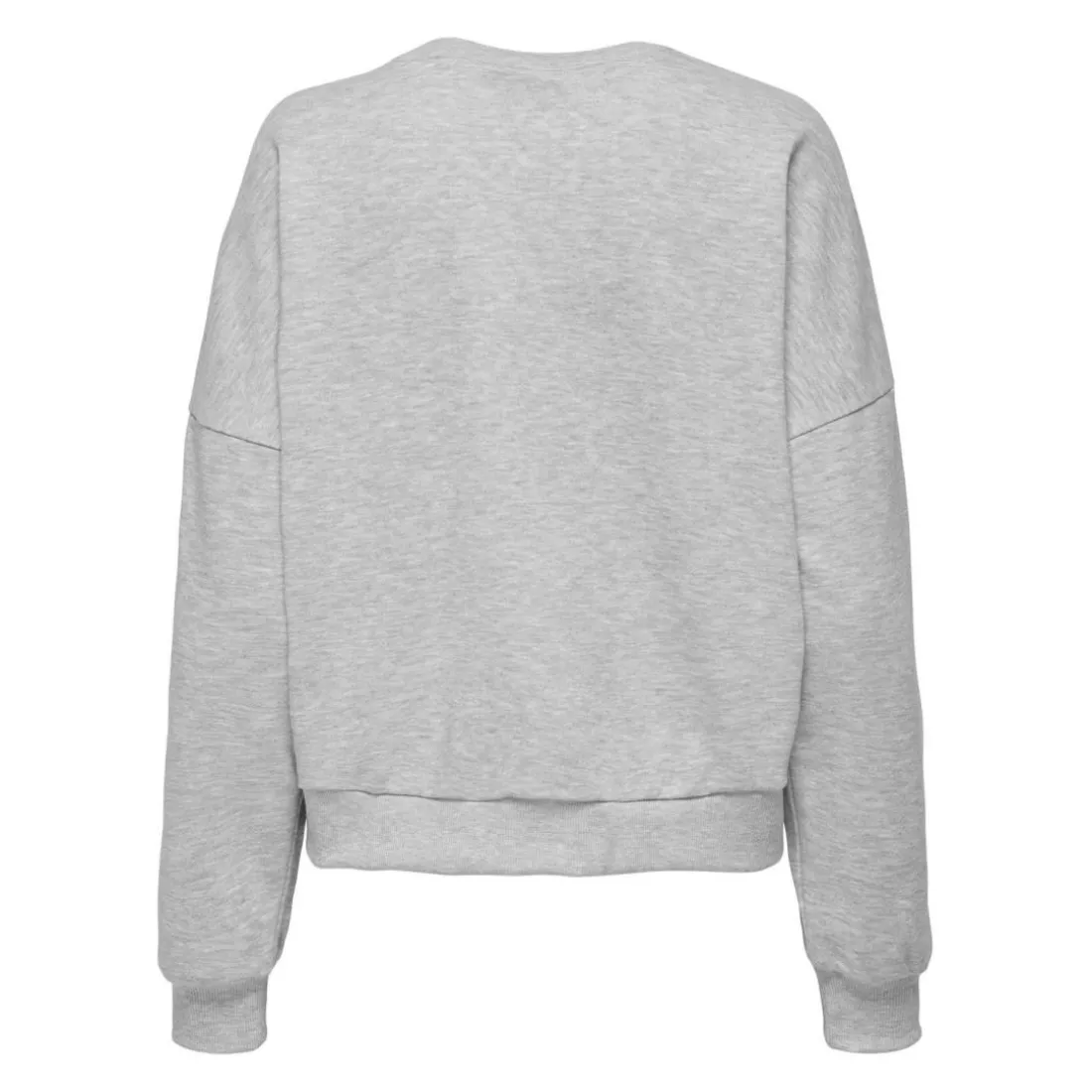 Sweat-shirt col rond gris clair en coton Page