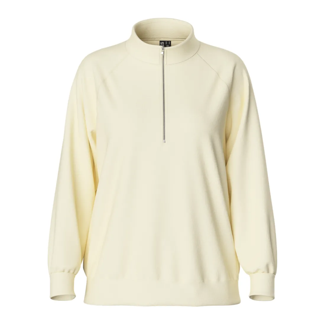 Sweatshirt col zippé en coton Chilli gris Bree