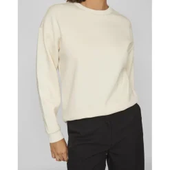 Sweat-shirt en viscose gris clair Elle