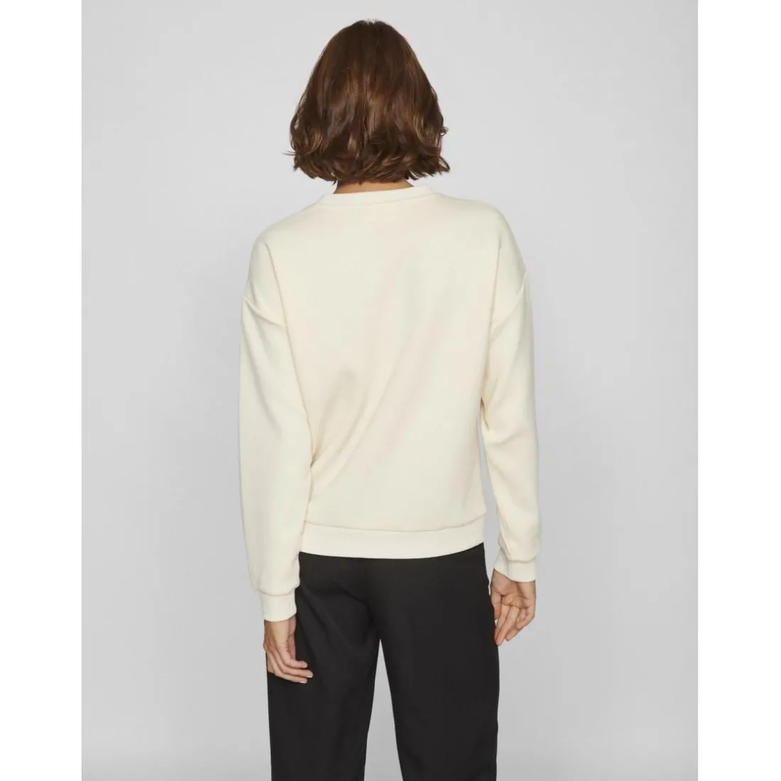 Sweat-shirt en viscose gris clair Elle