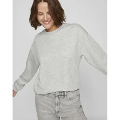 Sweat-shirt en viscose gris clair Lila