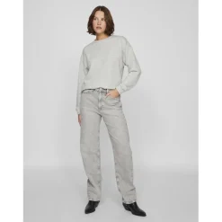 Sweat-shirt en viscose gris clair Lila