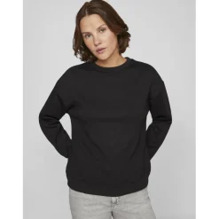 Sweat-shirt en viscose noir Nea
