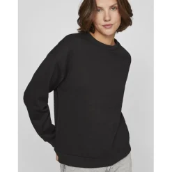 Sweat-shirt en viscose noir Nea