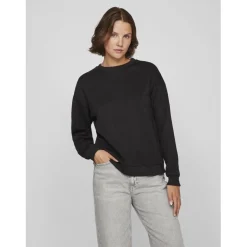 Sweat-shirt en viscose noir Nea