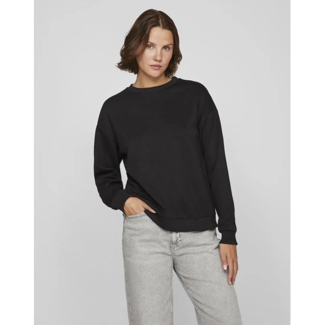 Sweat-shirt en viscose noir Nea