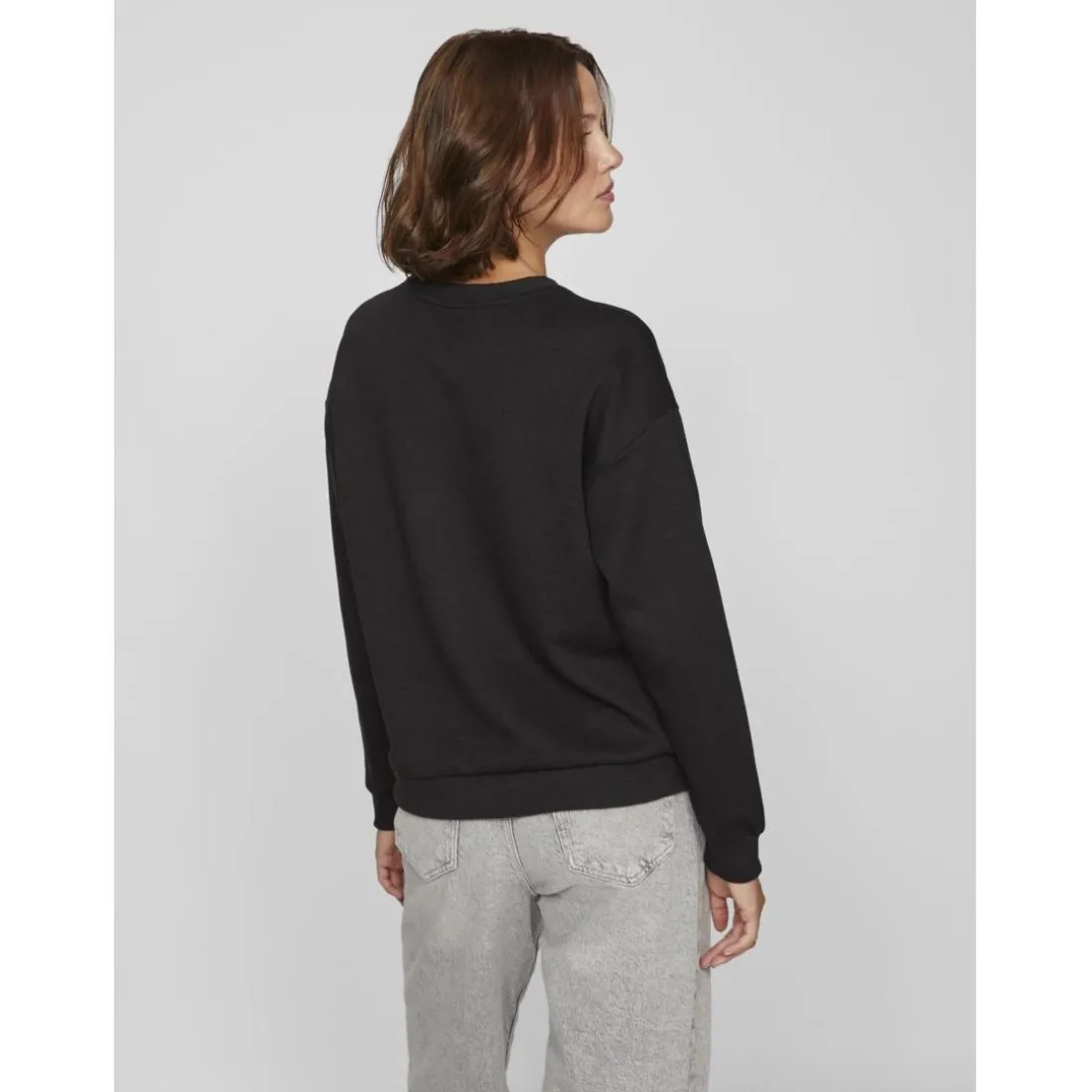 Sweat-shirt en viscose noir Nea