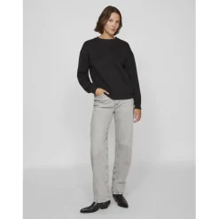 Sweat-shirt en viscose noir Nea