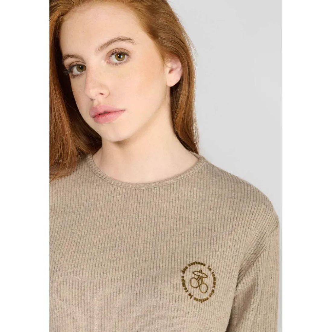 Sweat-Shirt fille AUREGI marron Pia en viscose