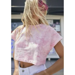 Sweat-Shirt fille CALISTAG rose en coton