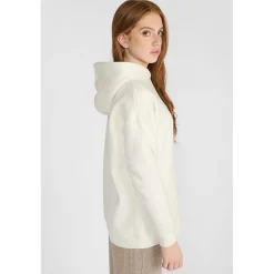 Sweat-Shirt fille capuche SAMIGI blanc Kaye en coton
