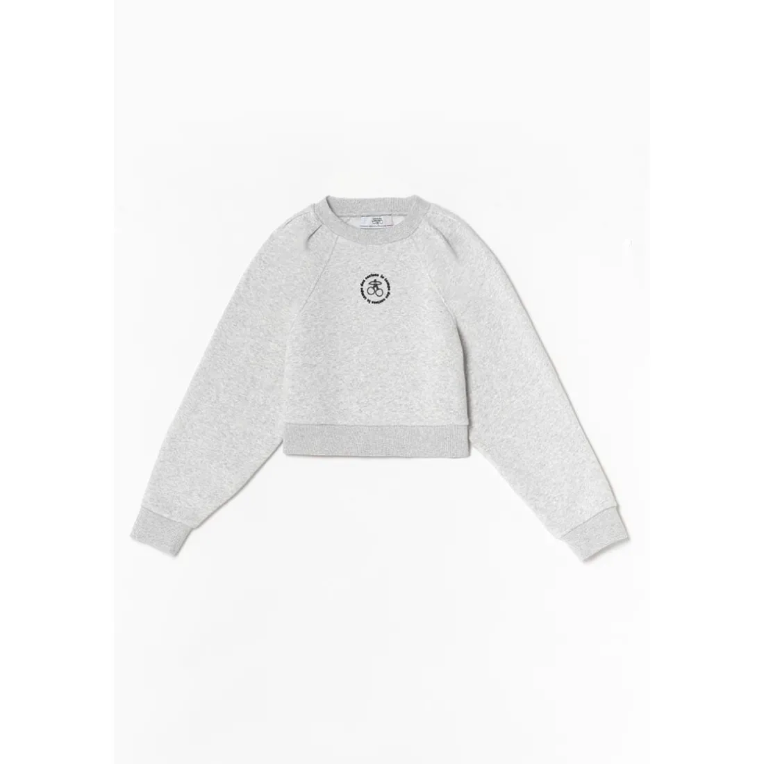 Sweat-Shirt fille capuche COBYGI gris en coton