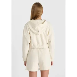Sweat-Shirt fille capuche MIRATEGI blanc Vox en coton