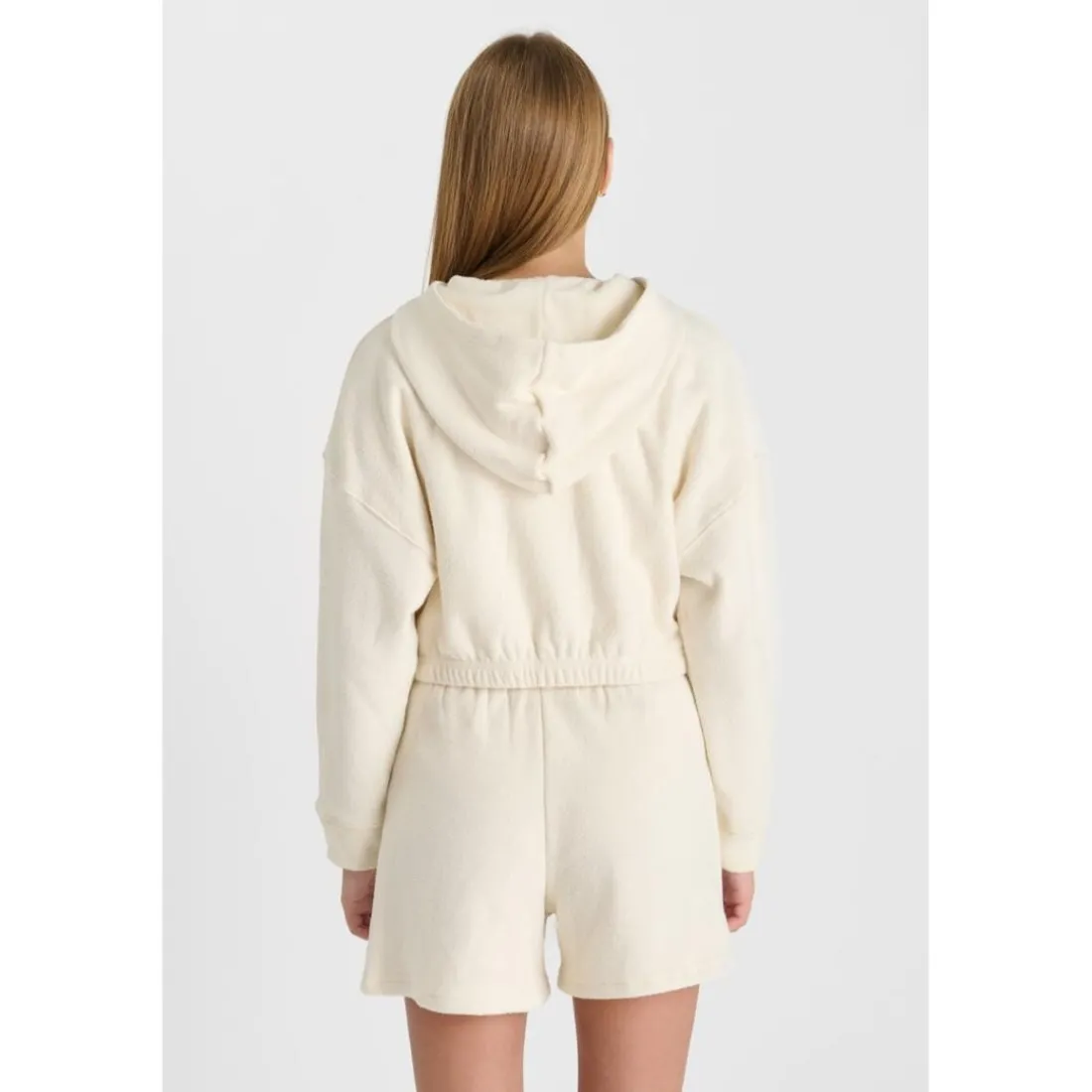 Sweat-Shirt fille capuche MIRATEGI blanc Vox en coton