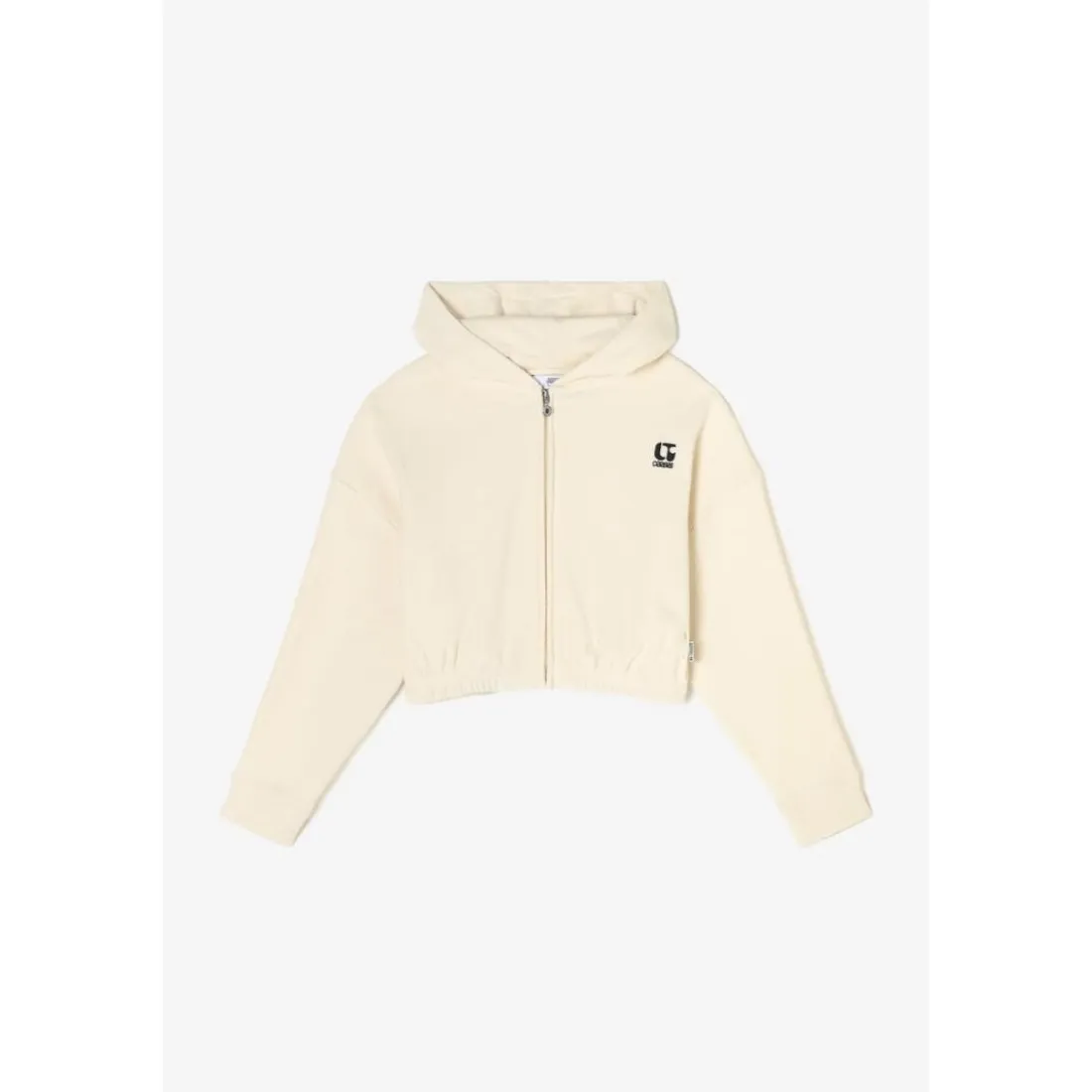 Sweat-Shirt fille capuche MIRATEGI blanc Vox en coton
