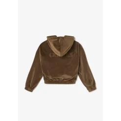 Sweat-shirt fille capuche CINOGI marron