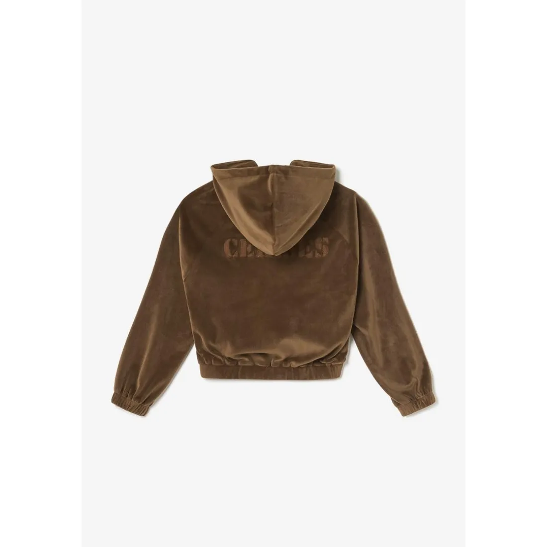 Sweat-shirt fille capuche CINOGI marron