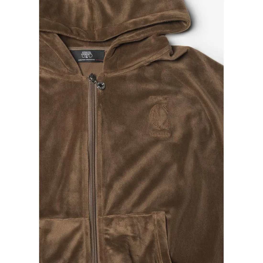Sweat-shirt fille capuche CINOGI marron