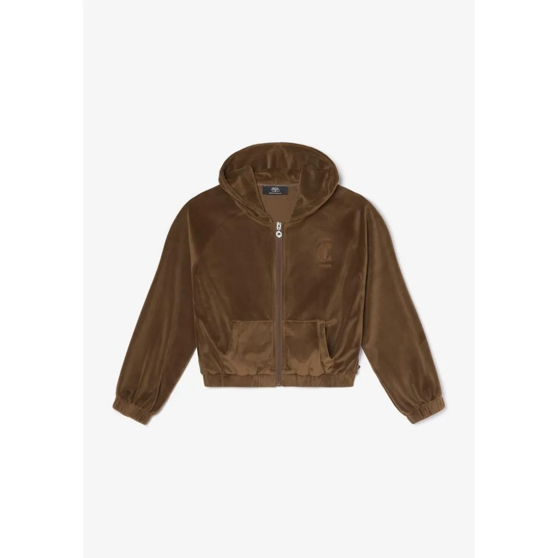 Sweat-shirt fille capuche CINOGI marron