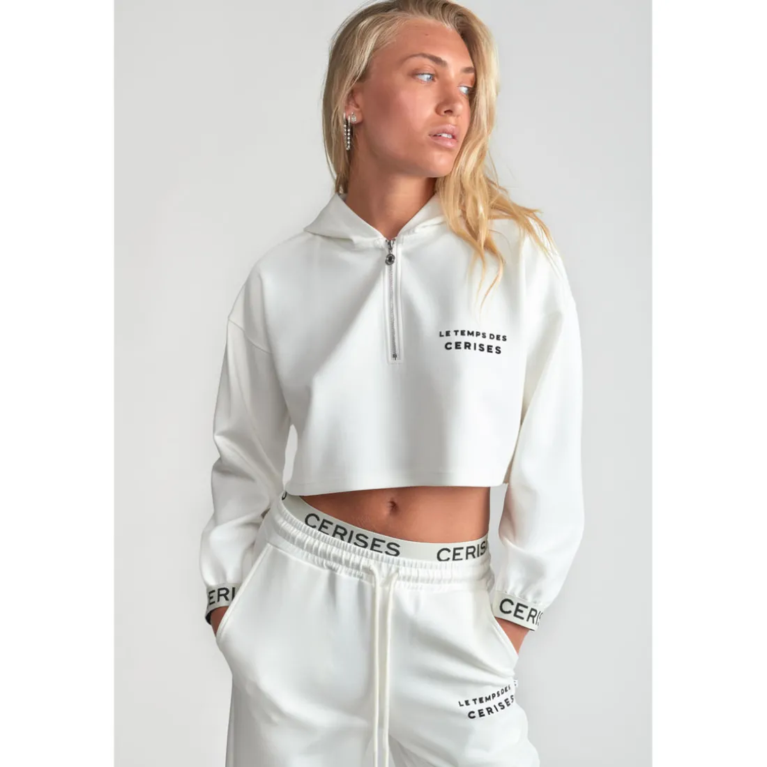Sweat-Shirt fille capuche JOIAGI blanc