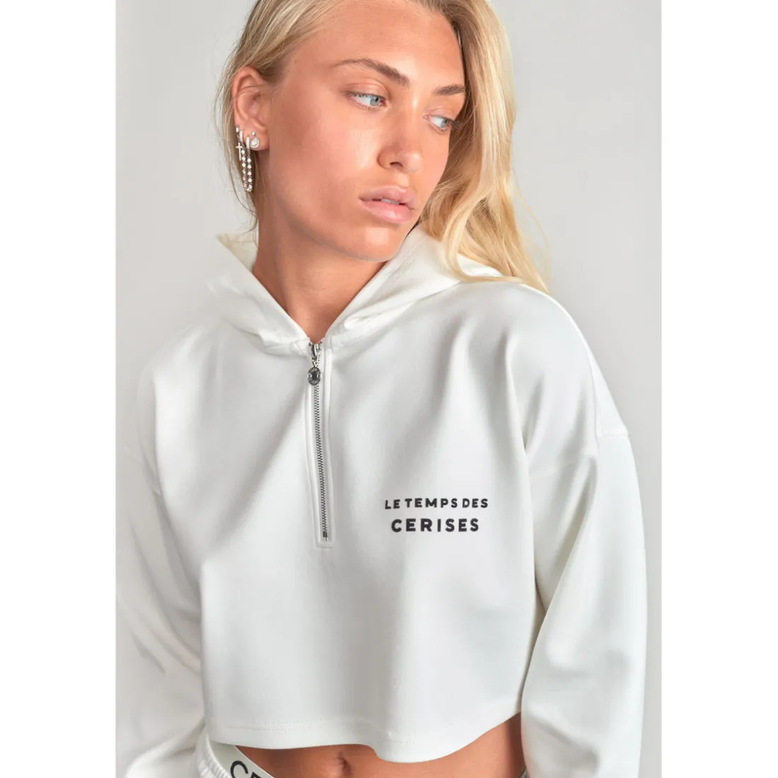 Sweat-Shirt fille capuche JOIAGI blanc