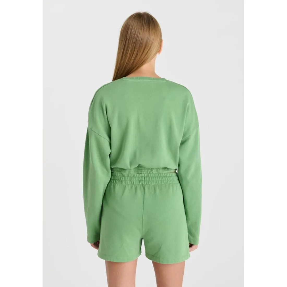 Sweat-Shirt fille ELPIGI vert Ava en coton