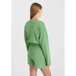 Sweat-Shirt fille ELPIGI vert Ava en coton