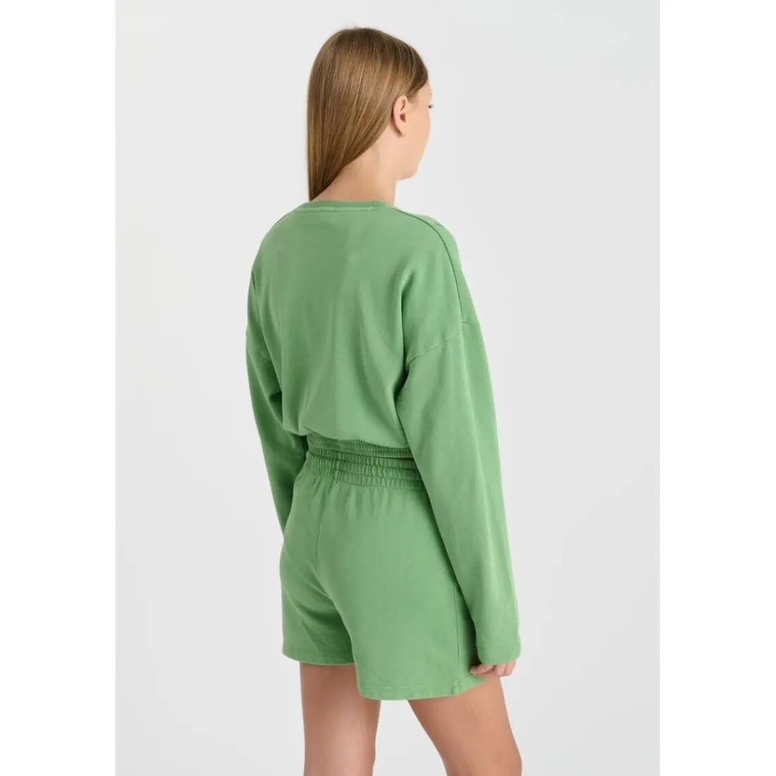 Sweat-Shirt fille ELPIGI vert Ava en coton