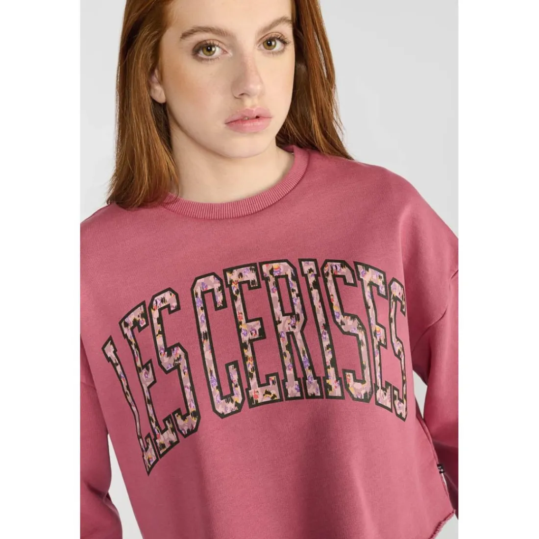 Sweat-Shirt fille FILOUGI rose Ella en coton