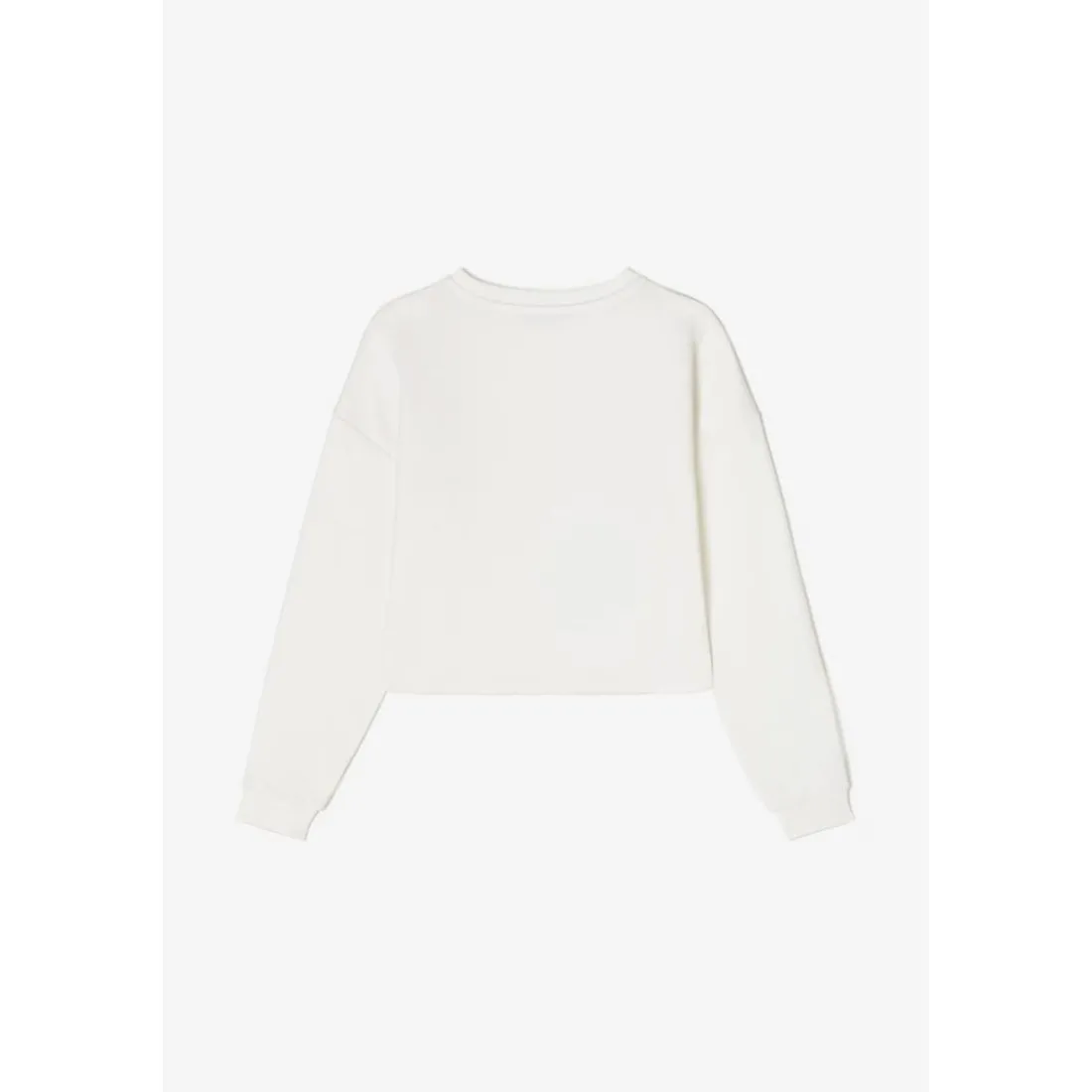 Sweat-Shirt fille MIKKIGI blanc Noor en coton