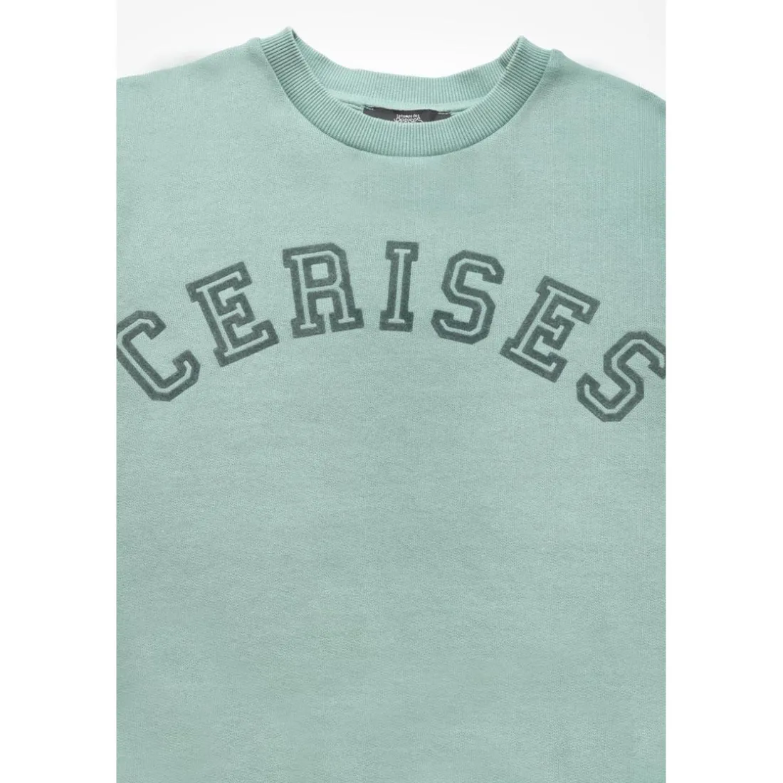 Sweat-Shirt fille MOAGI vert en coton
