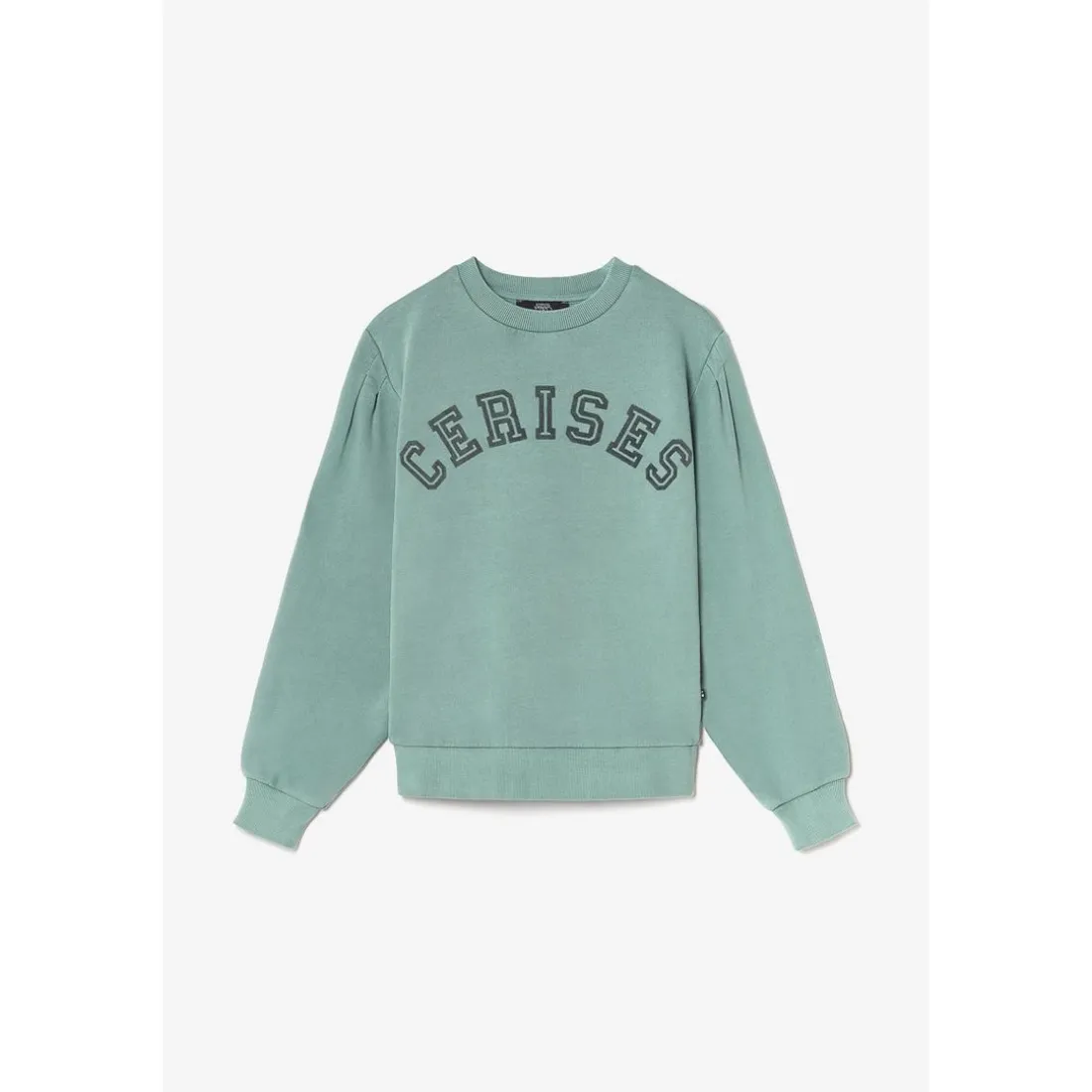 Sweat-Shirt fille MOAGI vert en coton