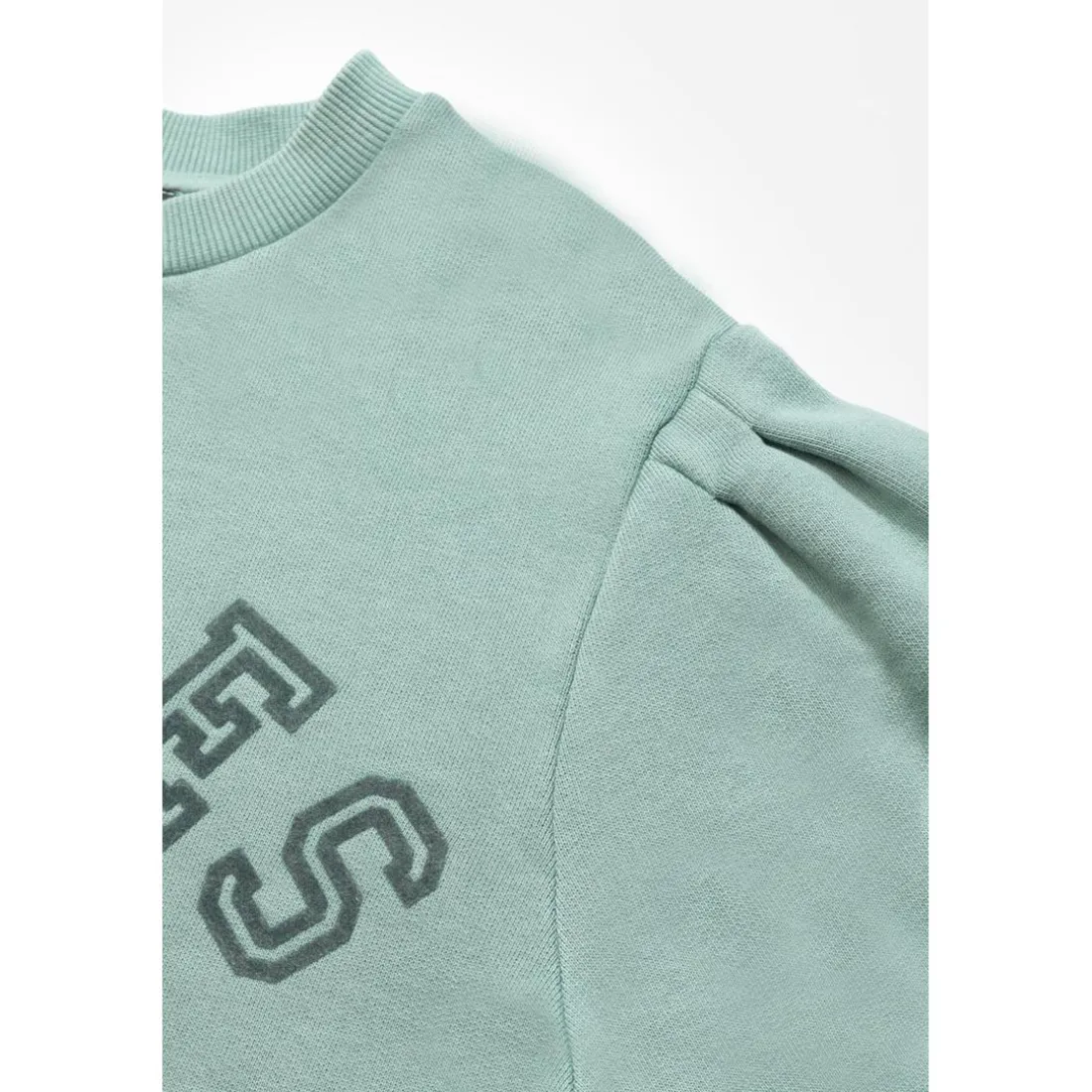 Sweat-Shirt fille MOAGI vert en coton