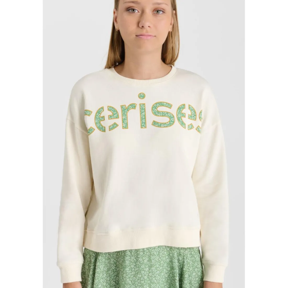 Sweat-Shirt fille RATAGI beige en coton Zara