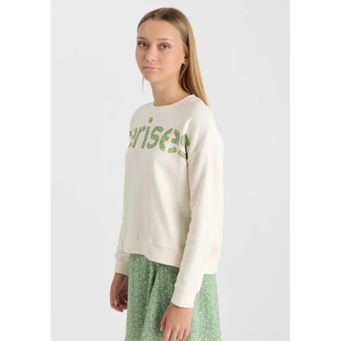 Sweat-Shirt fille RATAGI beige en coton Zara