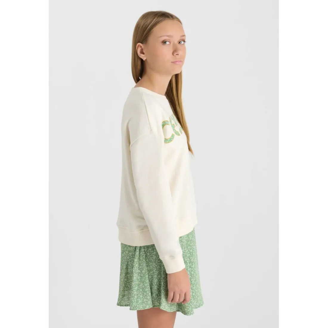 Sweat-Shirt fille RATAGI beige en coton Zara