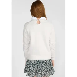 Sweat-Shirt fille TITAGI blanc Elsie en coton