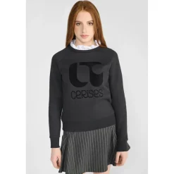Sweat-Shirt fille TITAGI noir Alice en coton