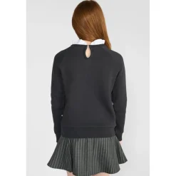 Sweat-Shirt fille TITAGI noir Alice en coton
