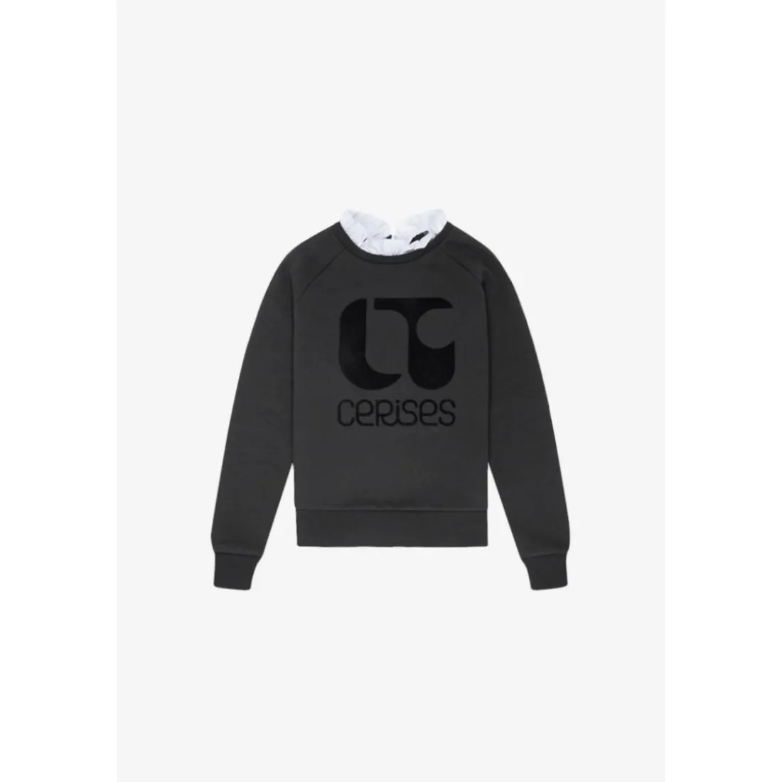 Sweat-Shirt fille TITAGI noir Alice en coton